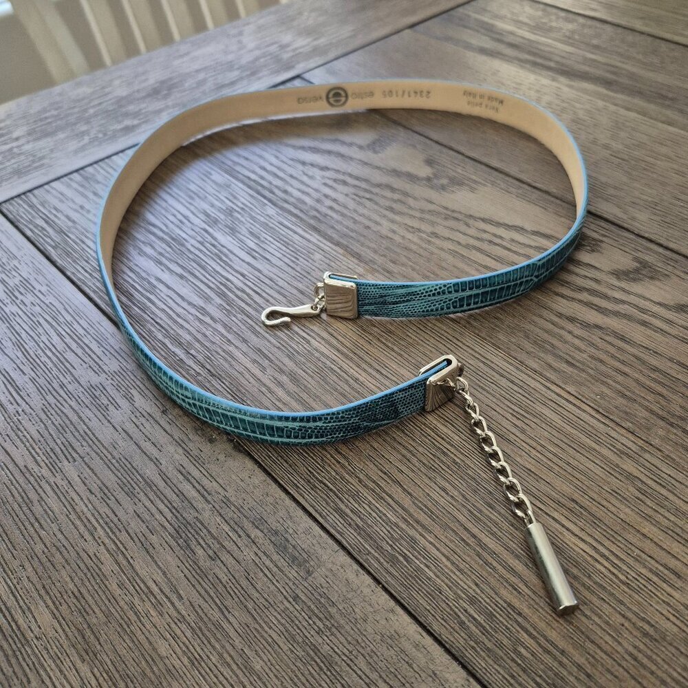 Women's Blue Leather Estro Versa Belt